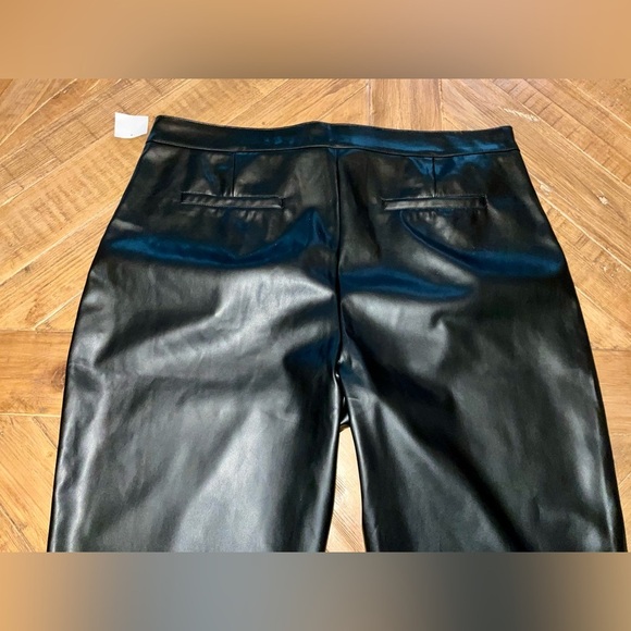 Ellen Tracy Pleated Faux Leather Black Pants - size XL - NWT - Classic & Comfy - Picture 11 of 13